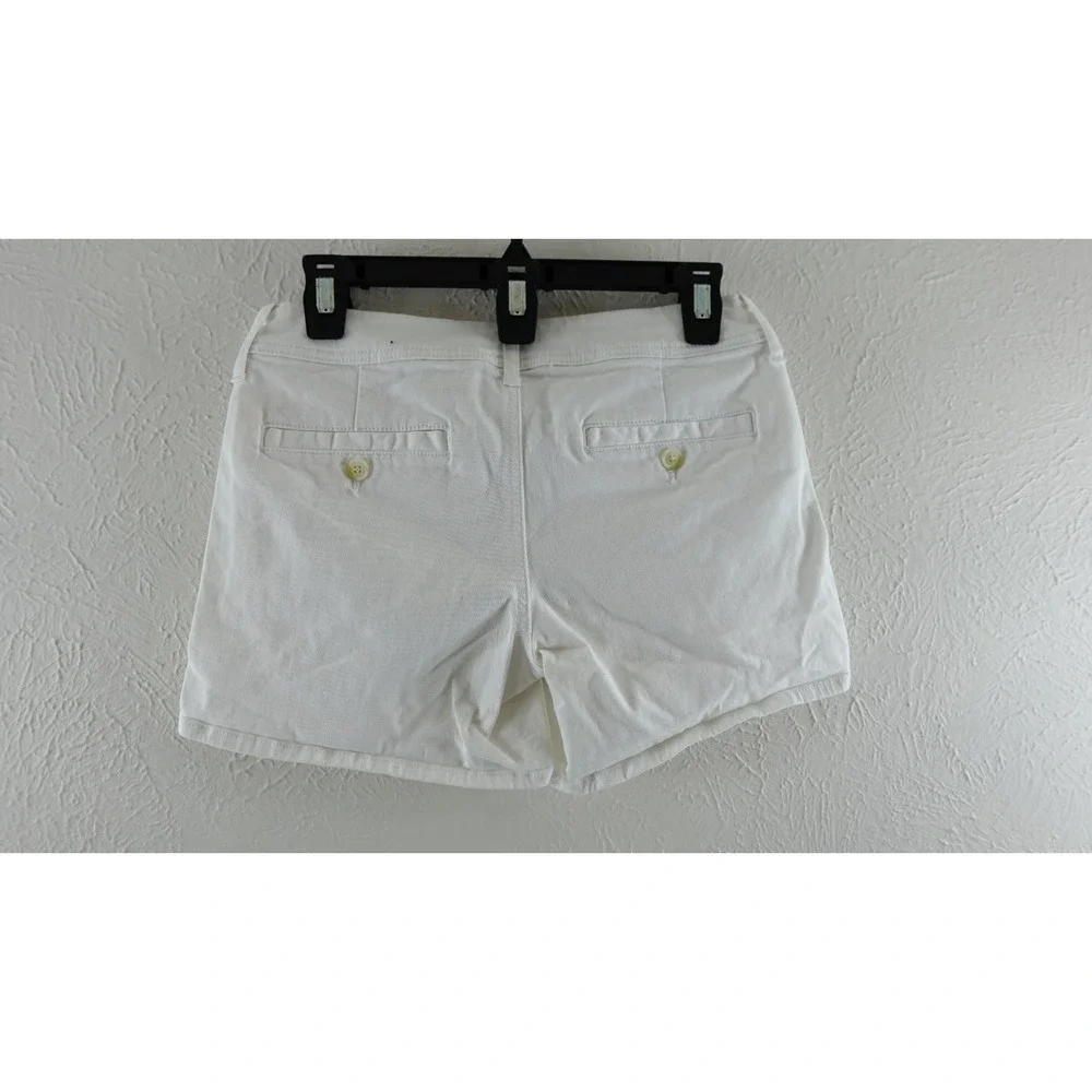 American Eagle Outfitters Womens‎ Shorts White Stretch Mid Rise Pockets 4